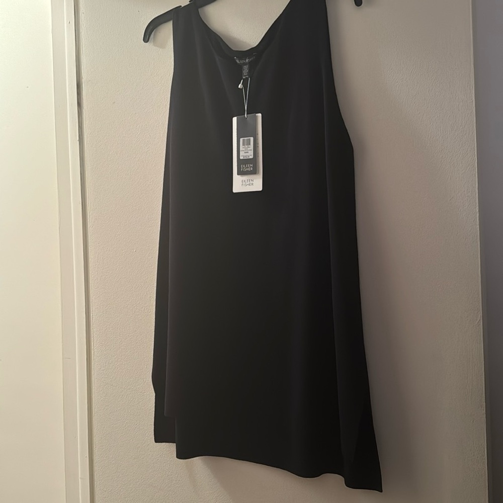 Black Eileen Fisher Long Tank NWT